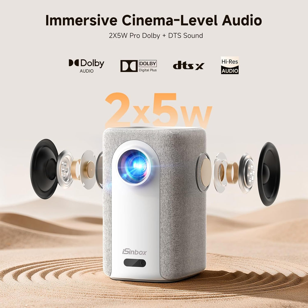 [Short Throw/1200ANSI/Built in Apps] 4K Outdoor Projector with WiFi and Bluetooth