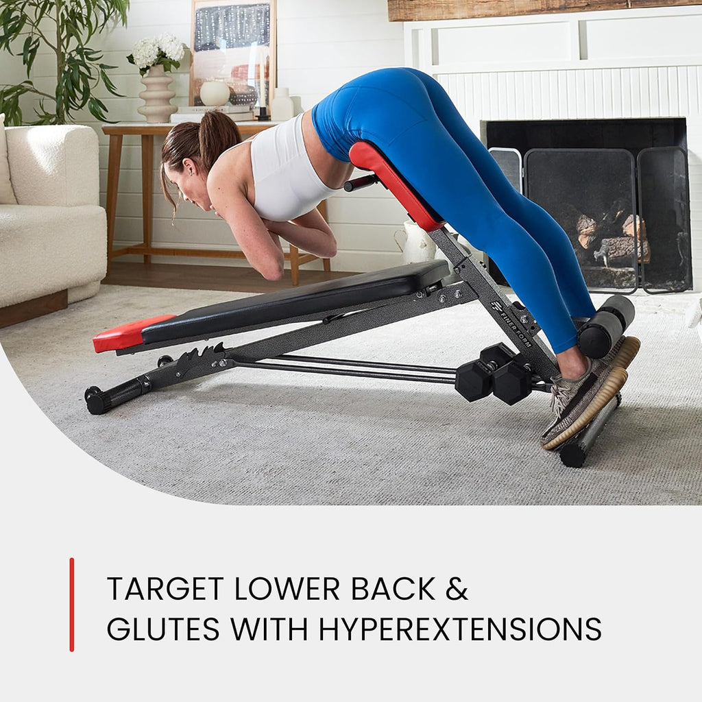 FF Finer Form Multi-Functional Weight Bench for Full All-in-One Body Workout Adjustable Workout Bench Press