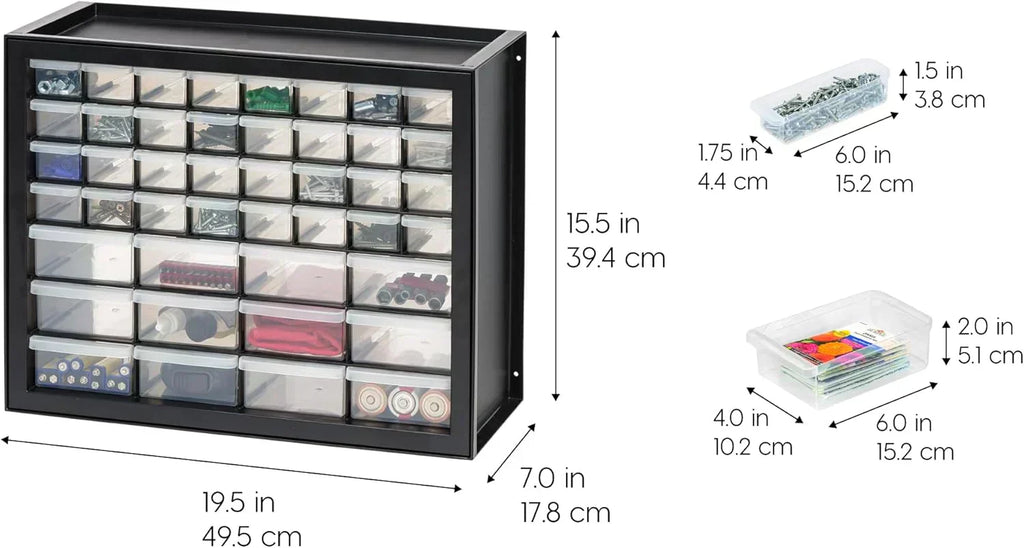 IRIS USA Screw Tool Organizer Small Parts Cabinet Chest Storage Drawers Organization Toolbox