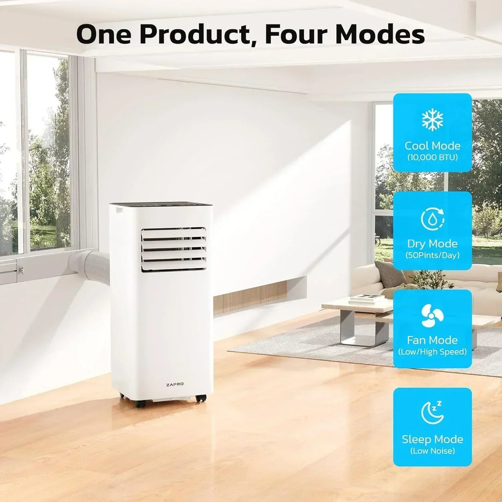 ZAFRO 8,000 BTU Portable Air Conditioners 4 Modes Portable AC Unit with Fast Cooling