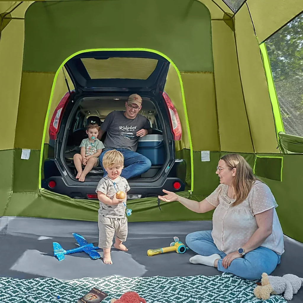 TIMBER RIDGE 5-9 Person SUV Tent with Screen Porch and Awning for Family Camping Weather Resistant