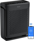 Large-room air purifier for home use with air quality monitor, washable pre-filter, and pet-friendly