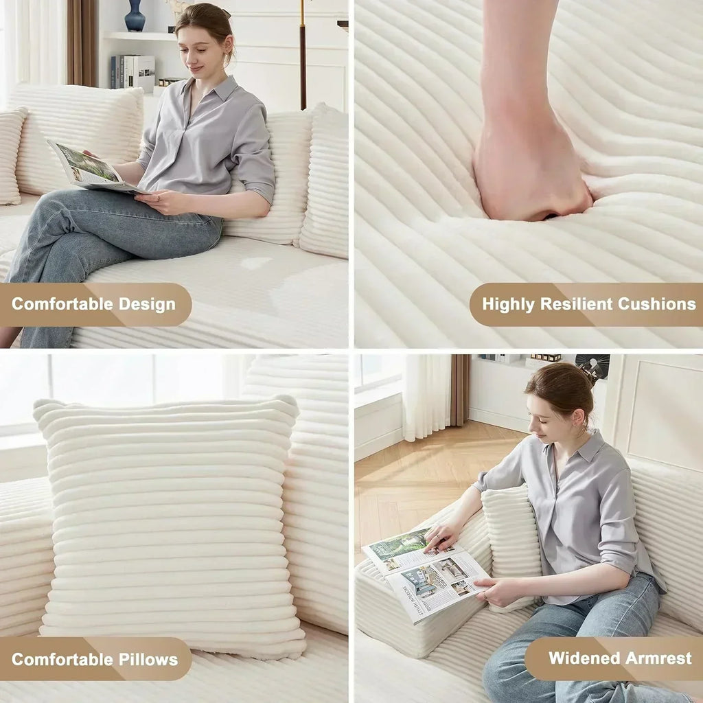 110-inch cloud sofa boneless sofa in the living room modular sofa with deep seats