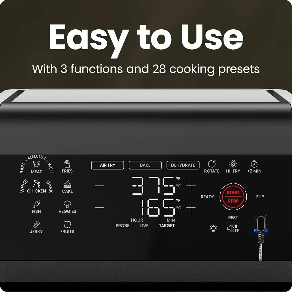CHEFMAN ExacTemp 12-Quart Air Fryer with Integrated Smart Cooking Thermometer