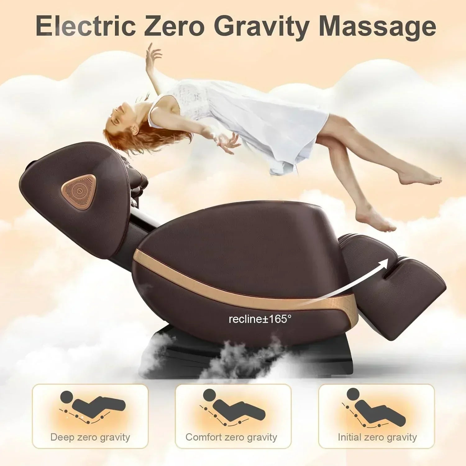 Full Body Massage Chair Zero Gravity Massage Chair with 10 Fixed Rollers Heating Foot Massage