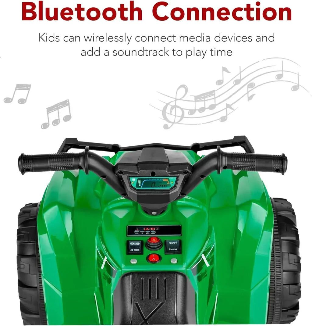 Best Choice Products 12V Kids Ride-On Electric ATV 4-Wheeler Quad Car Toy Bluetooth Audio
