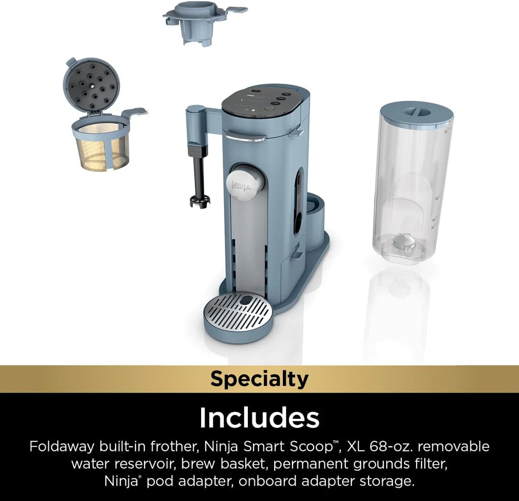 Ninja Pod & Grounds Single-Serve Coffee Maker 56-oz. Reservoir Stone PB051ST