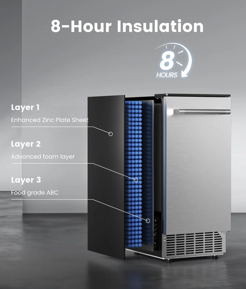 ecozy Portable Ice Maker Countertop, 9 Cubes Ready in 6 Mins, 26 lbs in 24 Hours, Self-Cleaning Machine