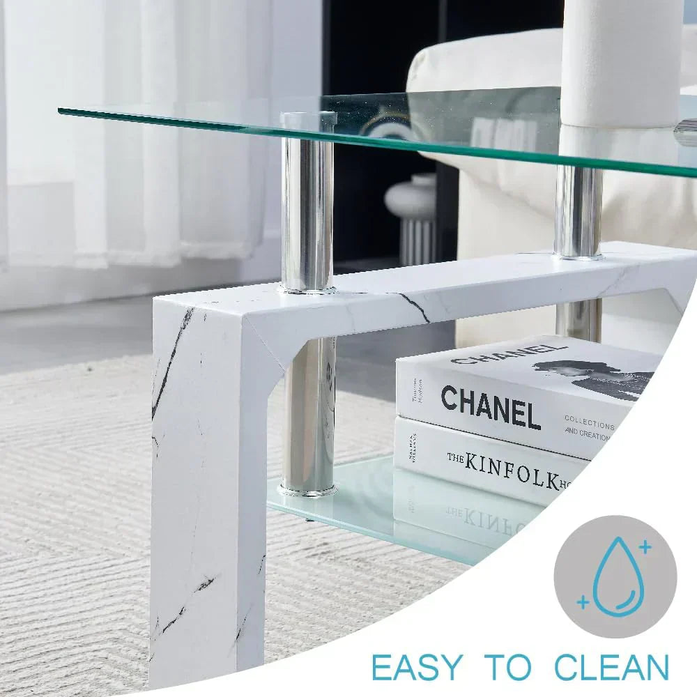 Living Room Rectangle Coffee Table Tea Table Suitable for Waiting Room Modern Side Coffee Table