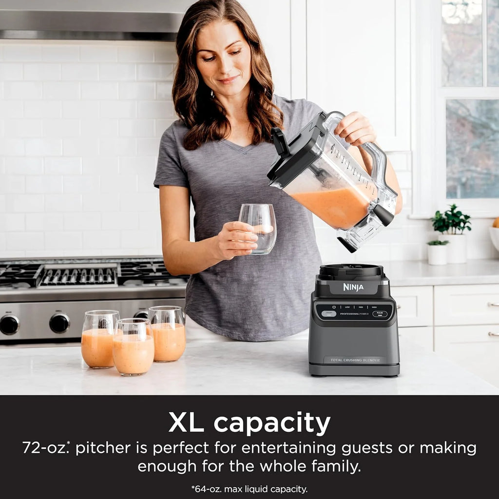 Ninja BL660 Professional Compact Smoothie and Food Processor Blender, 1100W, 3 Functions - Perfect for Frozen Drinks, Smoothies, Sauces, and More