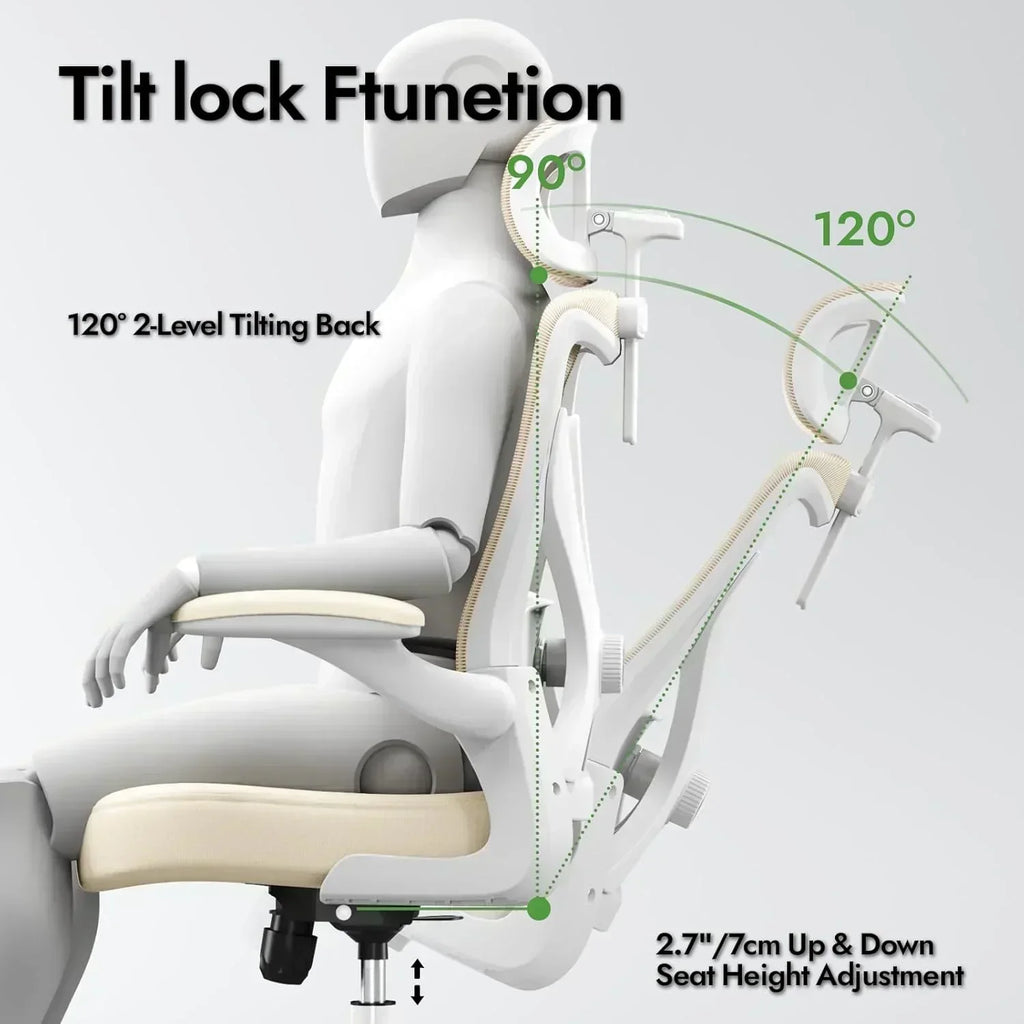 Office computer desk and chair gaming chair with lumbar support and headrest
