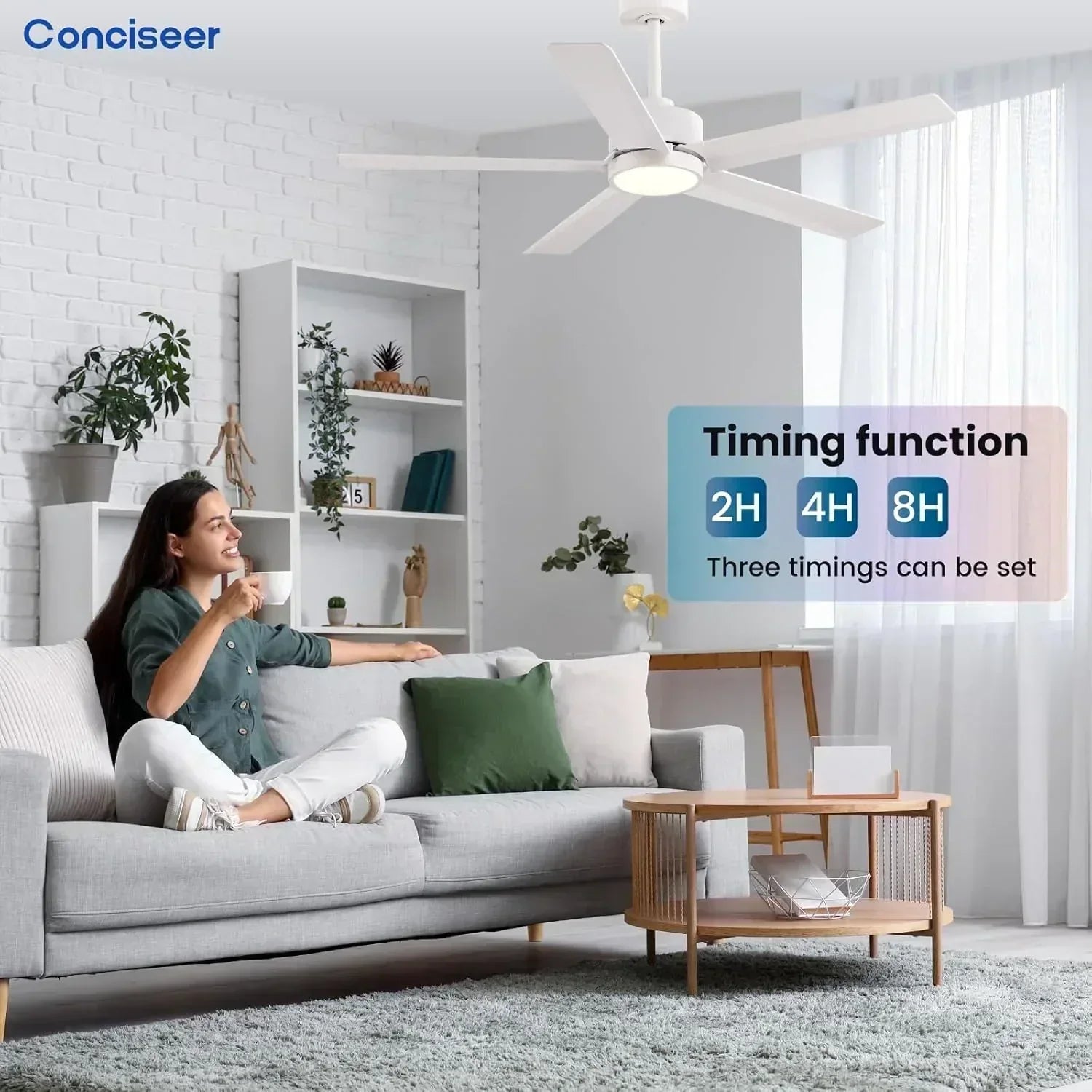 Modern ceiling fan 72 inch bedroom living room library cafe outdoor/industrial
