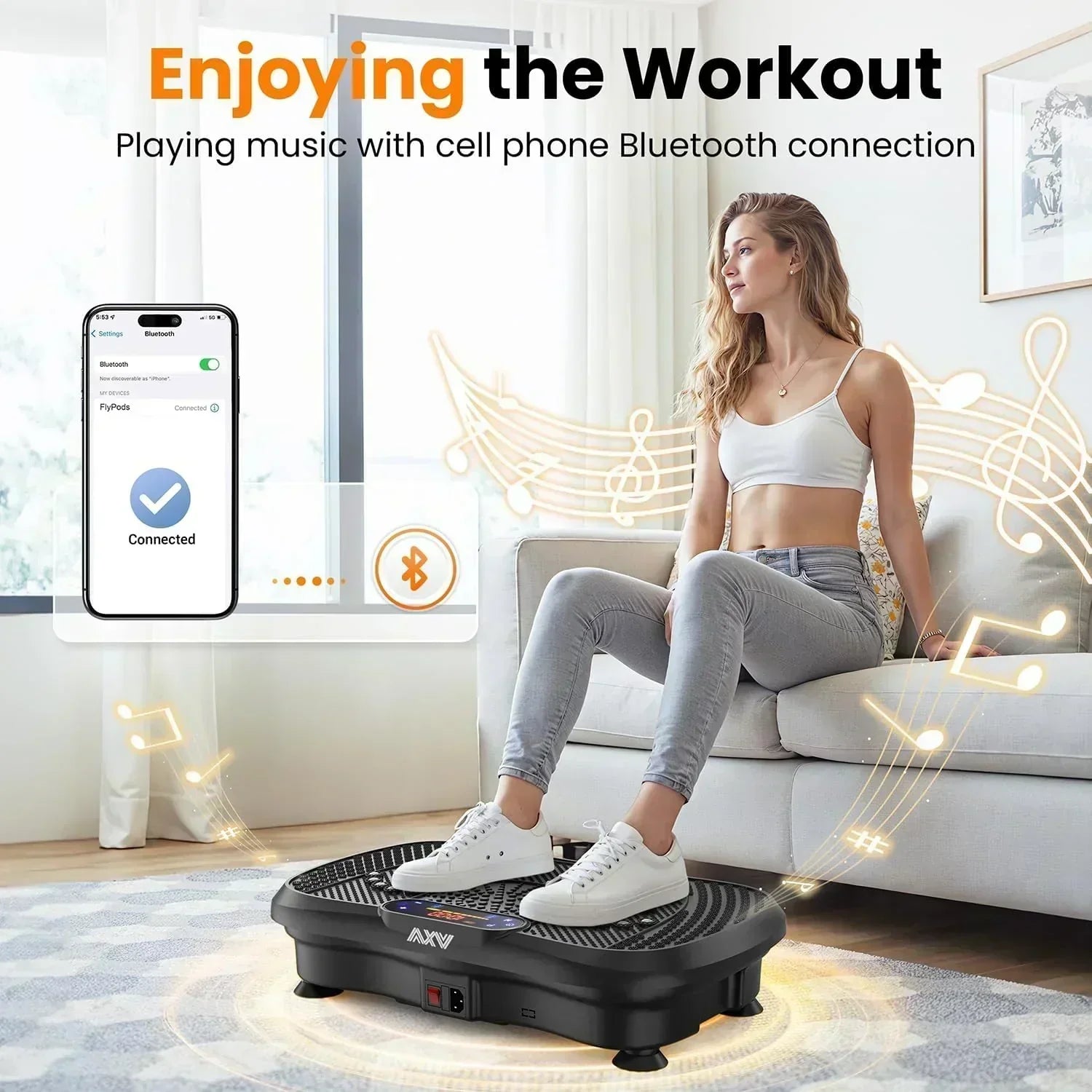 AXV Vibration Plate Fitness Platform Trainer Suitable for men and women to lose weight