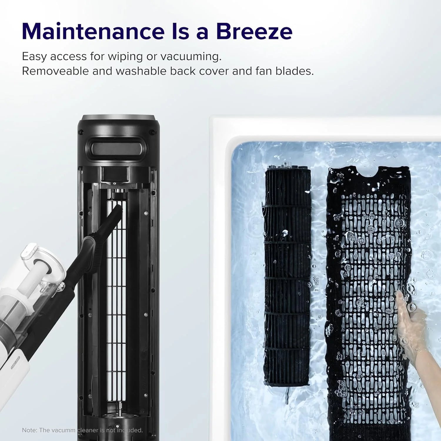 LEVOIT Tower Fan for Bedroom, Standing Fan with 28dB Quiet for Sleep, Remoter, 12H Timer, 25ft/s Velocity, 5 Speeds, 4 Modes, 90° Oscillation for Home, Office, Indoor, Bladeless 36 inch, White