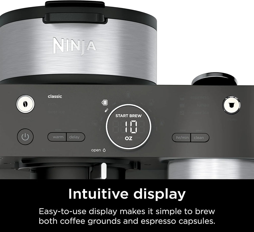 Ninja Espresso & Coffee Maker & Barista System 3 Espresso Brew Styles Single-Serve Coffee