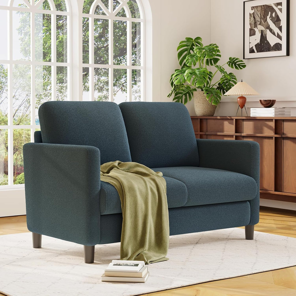 Loveseat Sofa 51 Love Seat Comfy Corduroy Small Loveseat Tool-Free Setup Couch