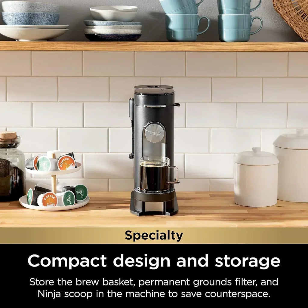 Ninja Single Serve Coffee Maker 56 oz Reservoir Stone